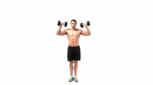 bai tap gym tai nha cho nam dumbbell overhead 1