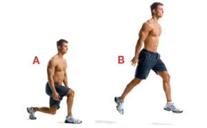 bai tap gym tai nha cho nam lunge jump
